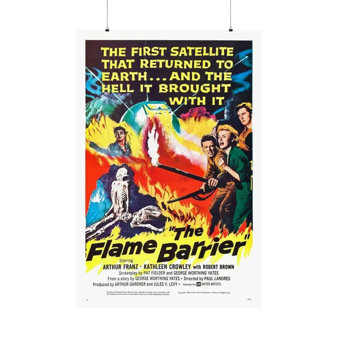 THE FLAME BARRIER 1958 - Paper Movie Poster 36" x 54" Matte - The Sticker Space