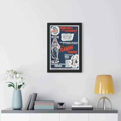 THE FLAMING TEENAGE 1956 - Framed Movie Poster - The Sticker Space