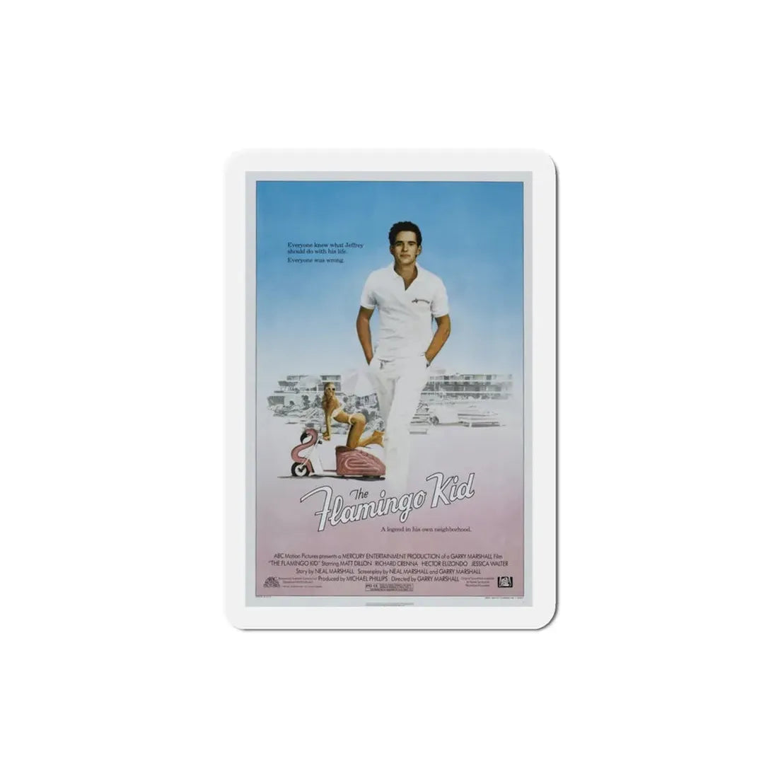 The Flamingo Kid 1984 Movie Poster Refrigerator Magnet 3 Inch - The Sticker Space