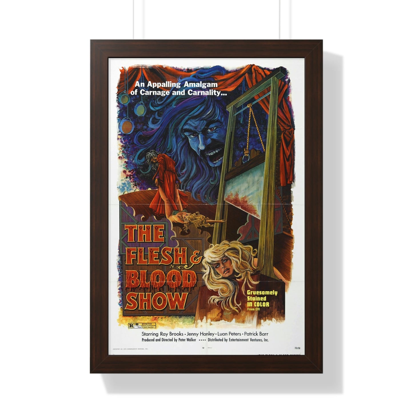 THE FLESH AND BLOOD SHOW 1972 - Framed Movie Poster-16″ x 24″-The Sticker Space