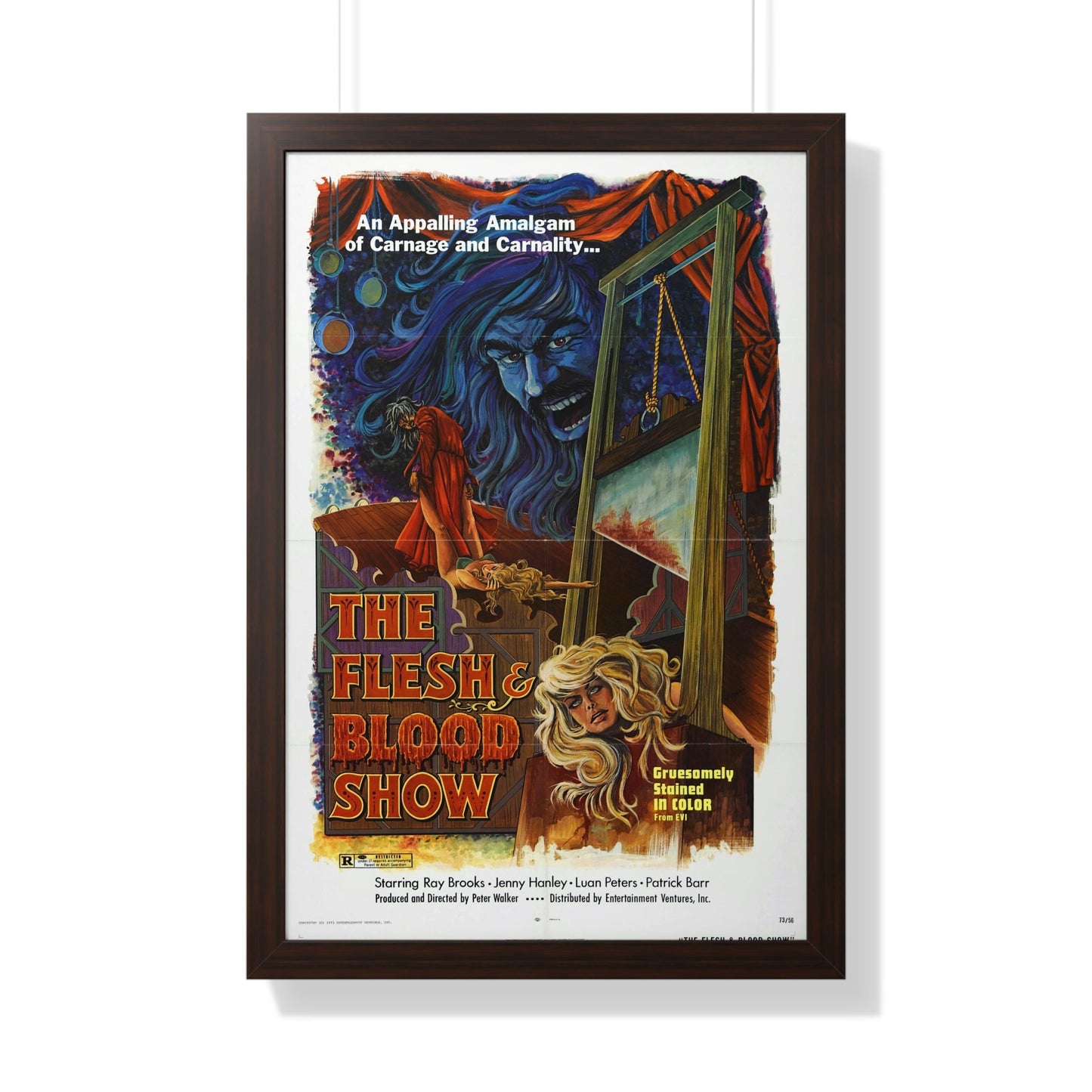 THE FLESH AND BLOOD SHOW 1972 - Framed Movie Poster-20" x 30"-The Sticker Space