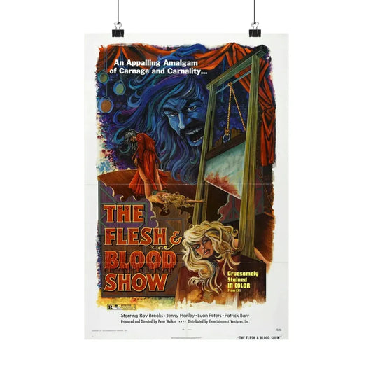 THE FLESH AND BLOOD SHOW 1972 - Paper Movie Poster 12″ x 18″ Matte - The Sticker Space