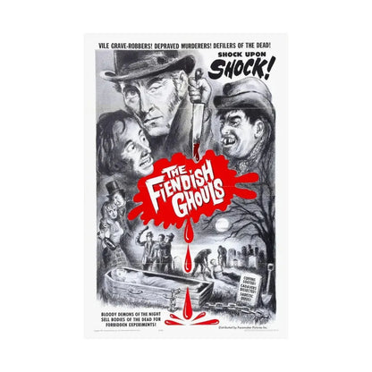 THE FLESH AND THE FIENDS 1960 - Paper Movie Poster - The Sticker Space