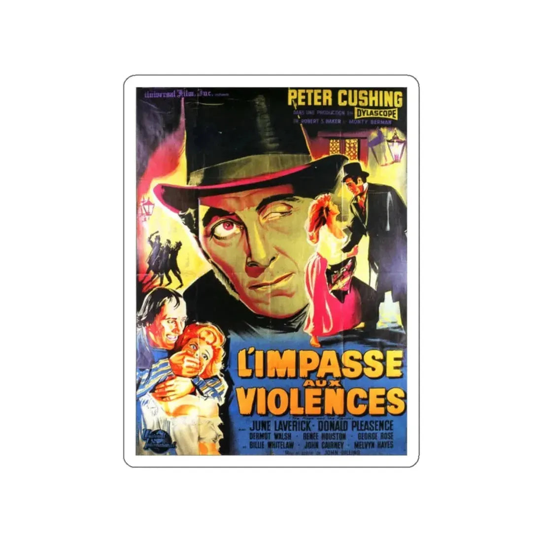 THE FLESH AND THE FIENDS (FRENCH) (2) 1960 Movie Poster STICKER Vinyl Die-Cut Decal 2 Inch - The Sticker Space