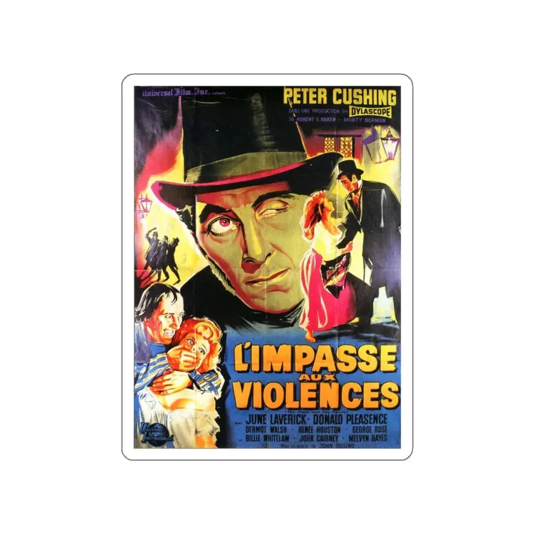 THE FLESH AND THE FIENDS (FRENCH) (2) 1960 Movie Poster STICKER Vinyl Die-Cut Decal 3 Inch - The Sticker Space