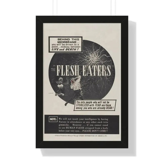 THE FLESH EATERS 1964 - Framed Movie Poster 16″ x 24″ Black - The Sticker Space