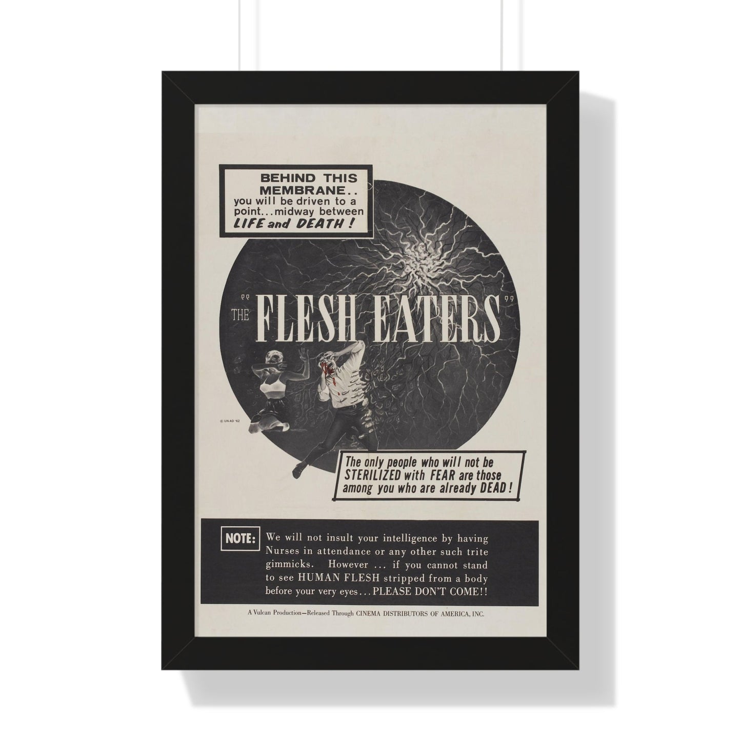 THE FLESH EATERS 1964 - Framed Movie Poster-16″ x 24″-The Sticker Space