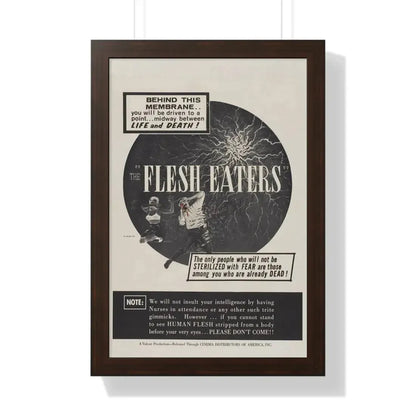 THE FLESH EATERS 1964 - Framed Movie Poster 16″ x 24″ Walnut - The Sticker Space