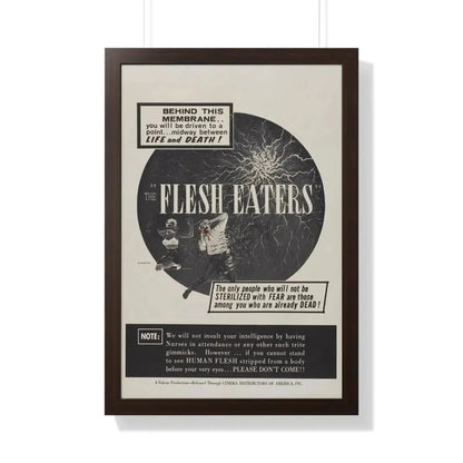 THE FLESH EATERS 1964 - Framed Movie Poster 20" x 30" Walnut - The Sticker Space