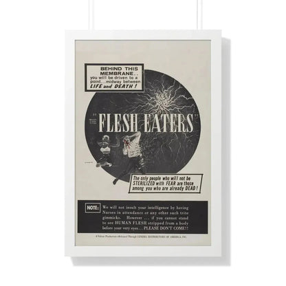 THE FLESH EATERS 1964 - Framed Movie Poster 20" x 30" White - The Sticker Space