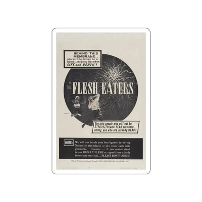 THE FLESH EATERS 1964 Movie Poster STICKER Vinyl Die-Cut Decal 3 Inch - The Sticker Space