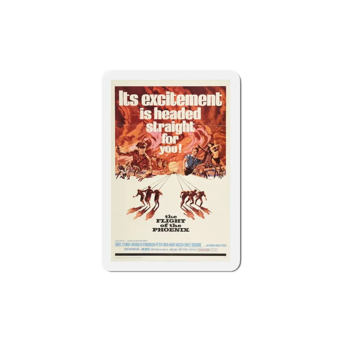 The Flight of the Phoenix 1965 Movie Poster Refrigerator Magnet 6 Inch - The Sticker Space