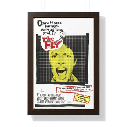 THE FLY 1958 - Framed Movie Poster 16″ x 24″ Walnut - The Sticker Space