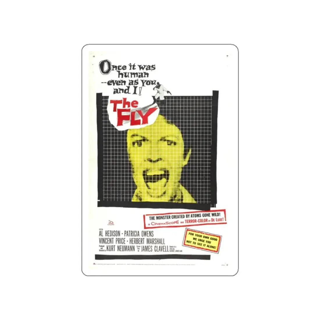 THE FLY 1958 Movie Poster STICKER Vinyl Die-Cut Decal 2 Inch - The Sticker Space