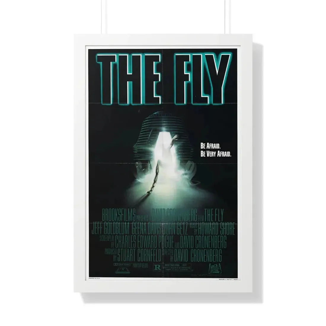 THE FLY 1986 - Framed Movie Poster 20" x 30" White - The Sticker Space