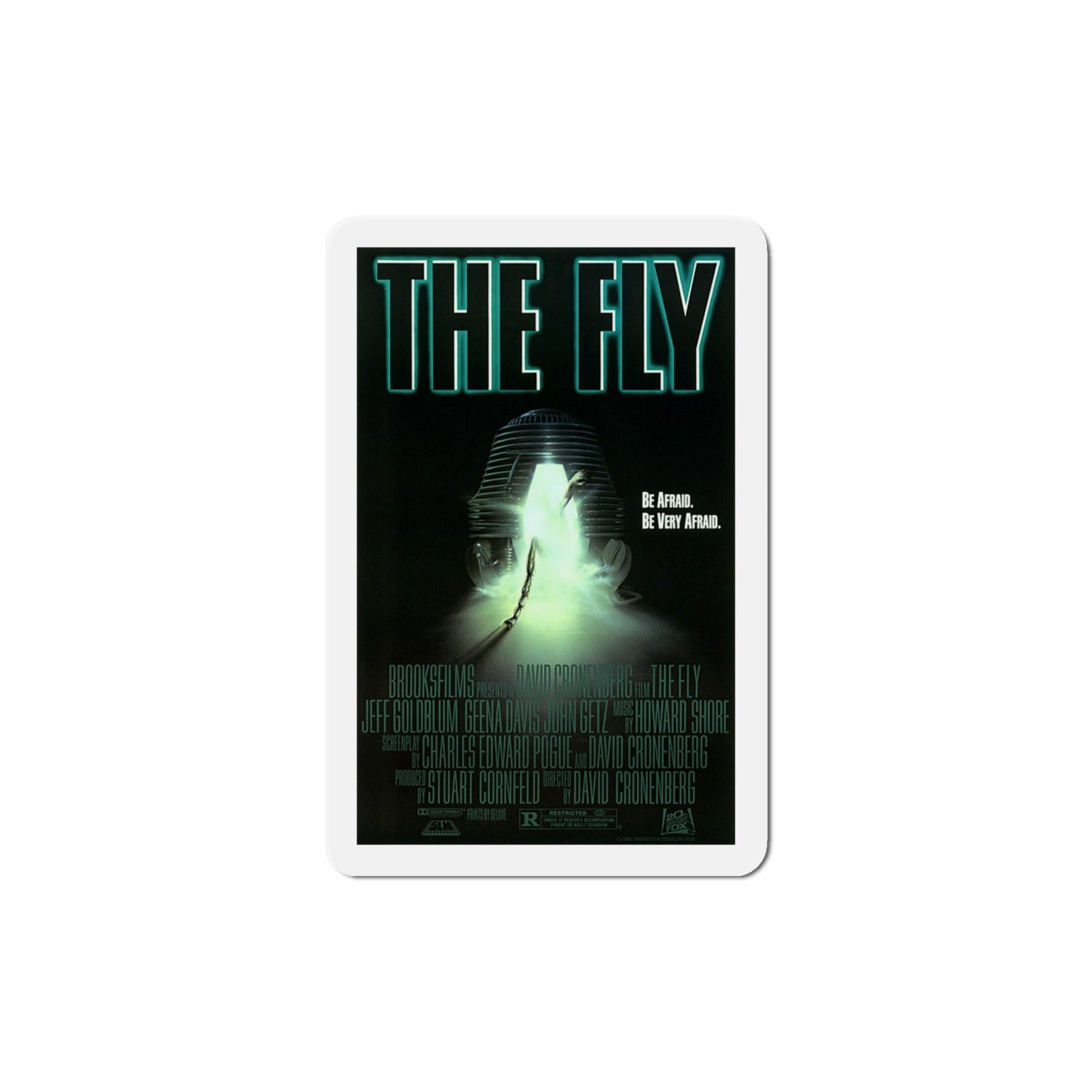 The Fly 1986 Movie Poster Die-Cut Magnet-4" x 4"-The Sticker Space