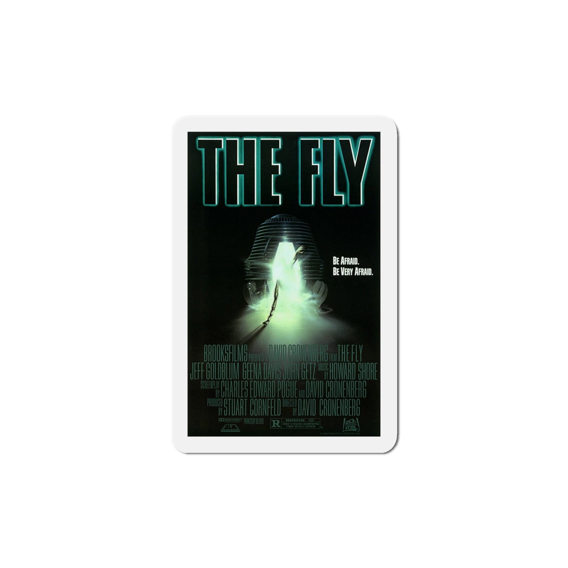 The Fly 1986 Movie Poster Die-Cut Magnet-5" x 5"-The Sticker Space