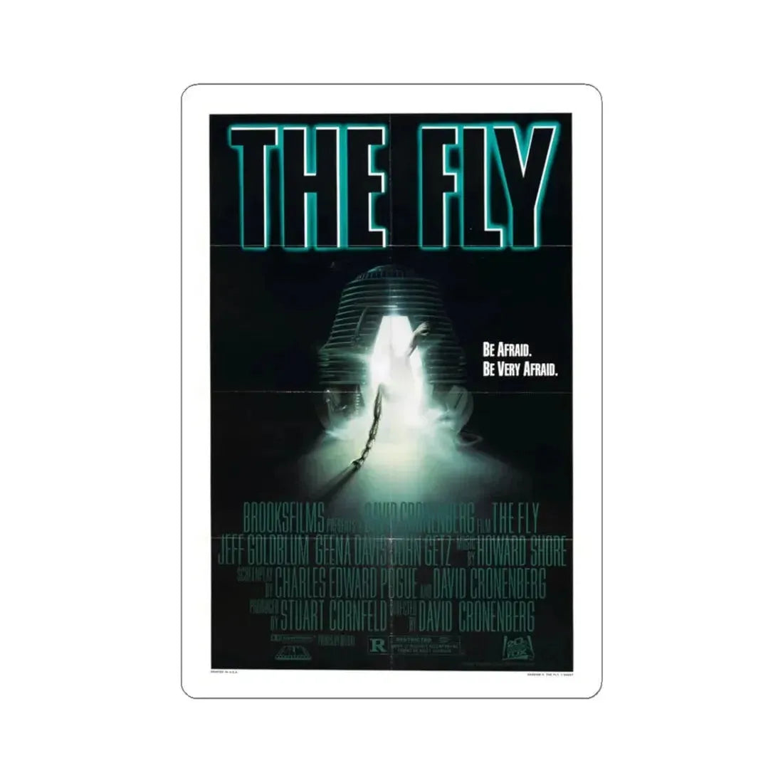 THE FLY 1986 Movie Poster - STICKER Vinyl Kiss-Cut Decal 3 Inch White - The Sticker Space