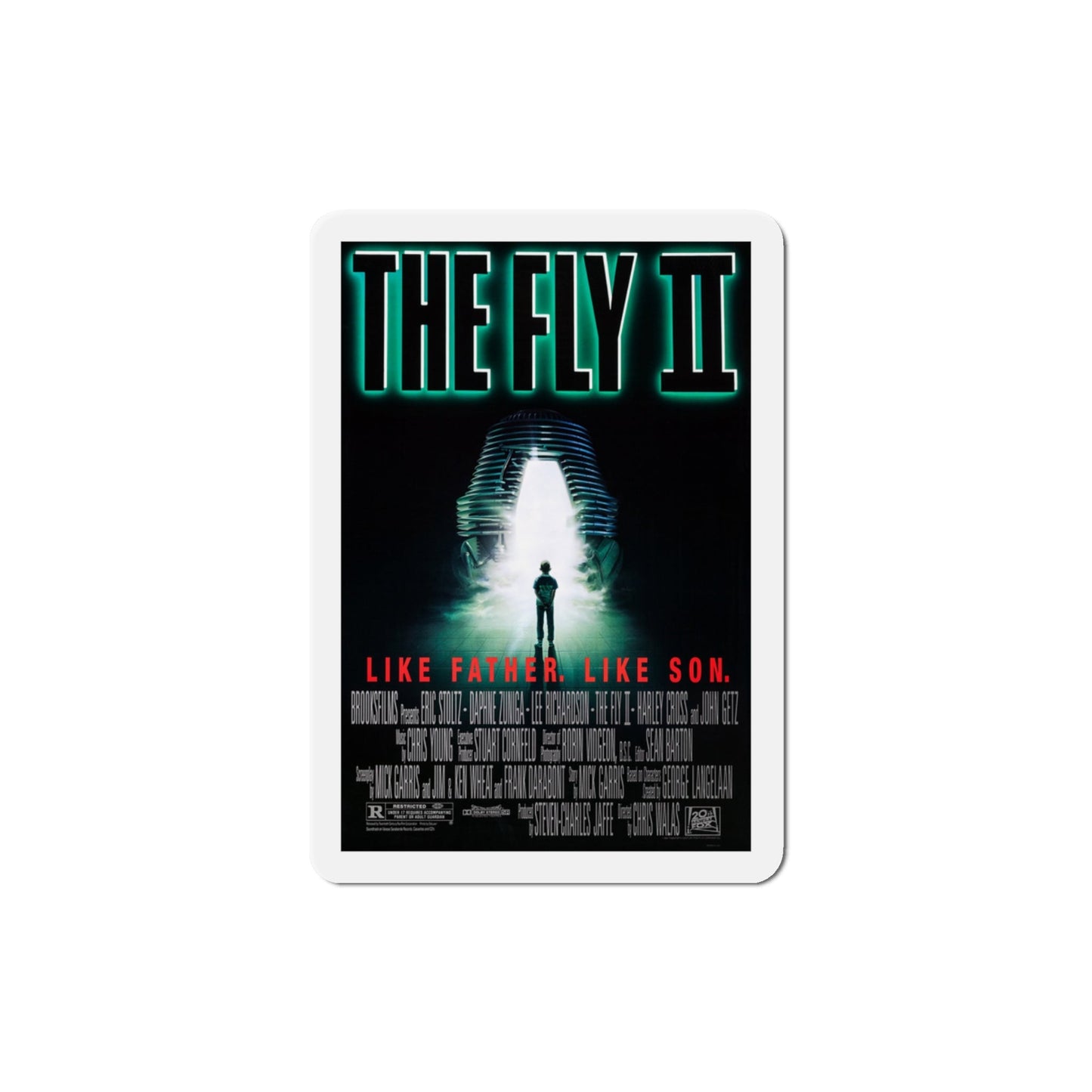 The Fly II 1989 Movie Poster Die-Cut Magnet-3" x 3"-The Sticker Space