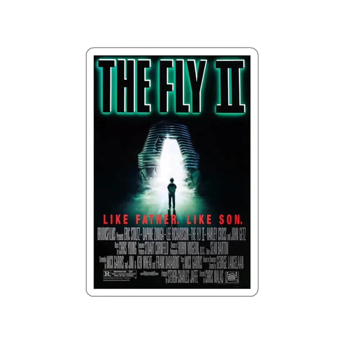 THE FLY II 1989 Movie Poster STICKER Vinyl Die-Cut Decal 6 Inch - The Sticker Space