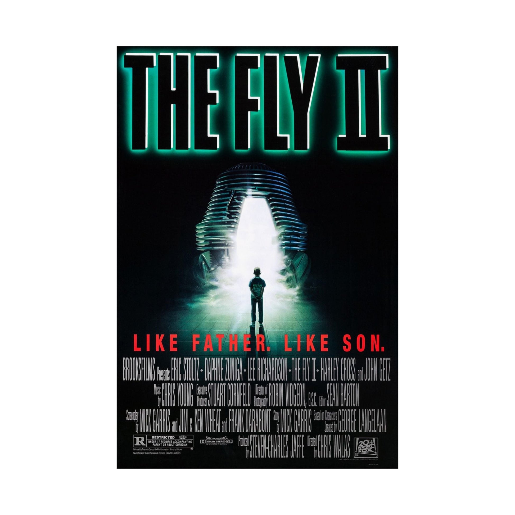 THE FLY II 1989 - Paper Movie Poster-The Sticker Space