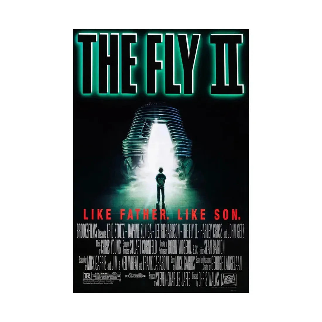 THE FLY II 1989 - Paper Movie Poster - The Sticker Space
