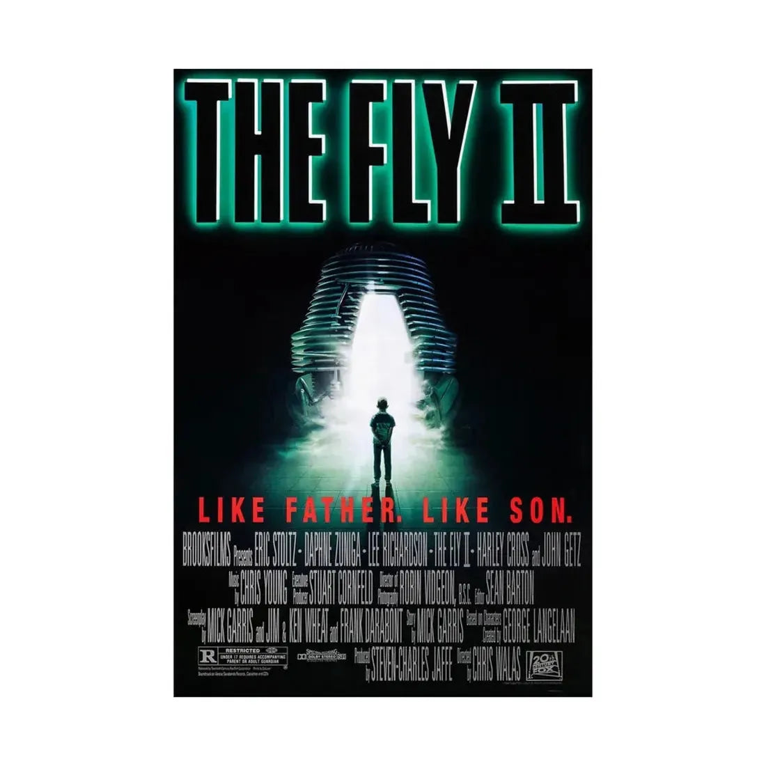 THE FLY II 1989 - Paper Movie Poster - The Sticker Space