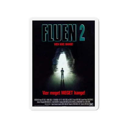 THE FLY II (DANISH) 1989 Movie Poster - Refrigerator Magnet 2 Inch Die-Cut - The Sticker Space
