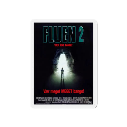 THE FLY II (DANISH) 1989 Movie Poster - Refrigerator Magnet 3 Inch Die-Cut - The Sticker Space