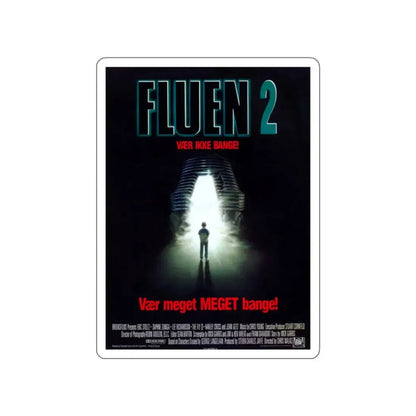 THE FLY II (DANISH) 1989 Movie Poster STICKER Vinyl Die-Cut Decal 2 Inch - The Sticker Space