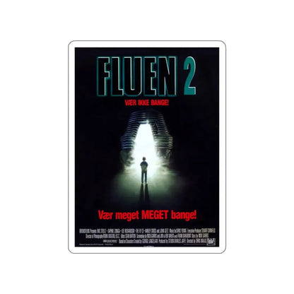 THE FLY II (DANISH) 1989 Movie Poster STICKER Vinyl Die-Cut Decal 3 Inch - The Sticker Space