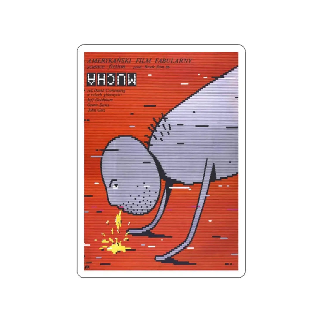 THE FLY (POLISH) 1986 Movie Poster STICKER Vinyl Die-Cut Decal 2 Inch - The Sticker Space