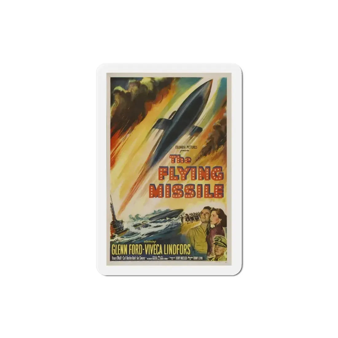 The Flying Missile 1950 Movie Poster Refrigerator Magnet 3 Inch - The Sticker Space