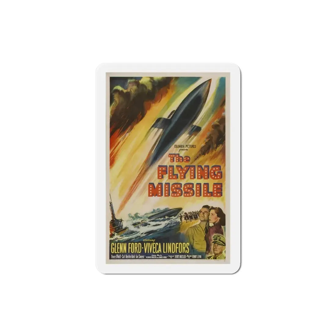 The Flying Missile 1950 Movie Poster Refrigerator Magnet 3 Inch - The Sticker Space