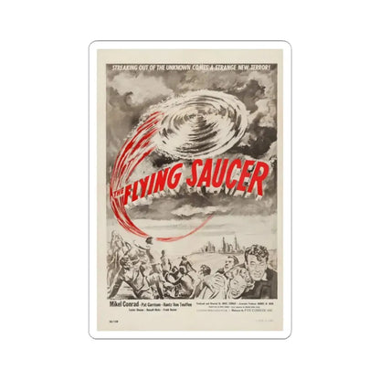 The Flying Saucer 1950 Movie Poster - STICKER Vinyl Kiss-Cut Decal 2 Inch White - The Sticker Space