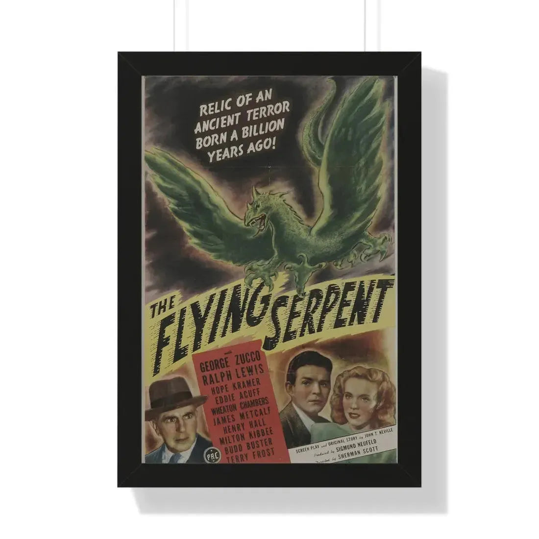 THE FLYING SERPENT 1946 - Framed Movie Poster 16″ x 24″ Black - The Sticker Space