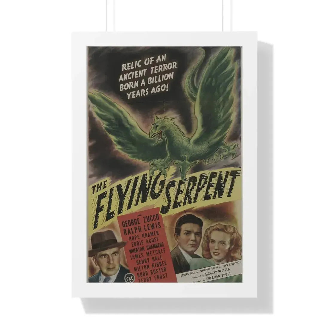 THE FLYING SERPENT 1946 - Framed Movie Poster 16″ x 24″ White - The Sticker Space