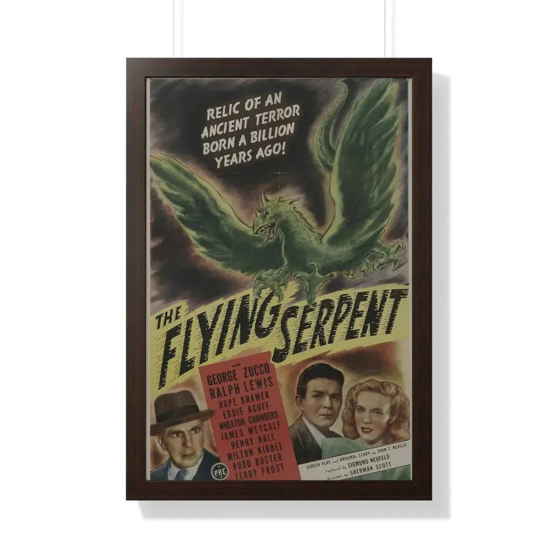 THE FLYING SERPENT 1946 - Framed Movie Poster 20" x 30" Walnut - The Sticker Space