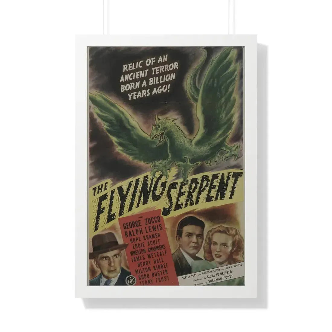 THE FLYING SERPENT 1946 - Framed Movie Poster 20" x 30" White - The Sticker Space