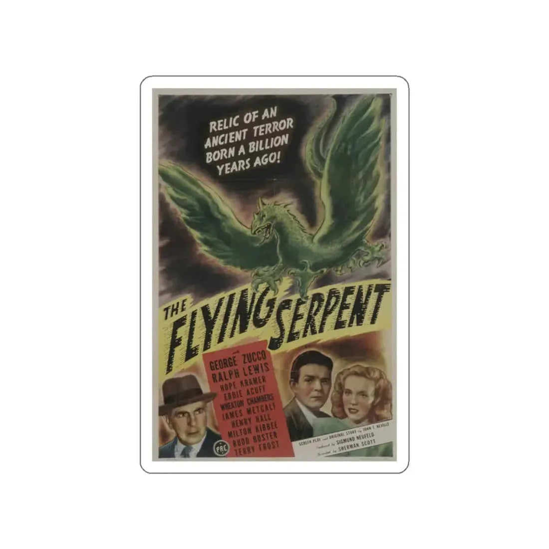THE FLYING SERPENT 1946 Movie Poster STICKER Vinyl Die-Cut Decal 2 Inch - The Sticker Space