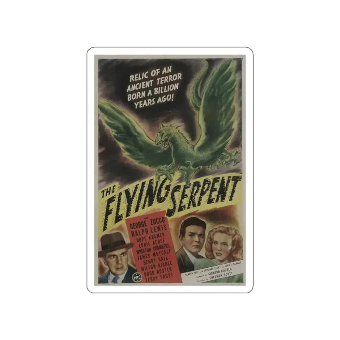 THE FLYING SERPENT 1946 Movie Poster STICKER Vinyl Die-Cut Decal 3 Inch - The Sticker Space