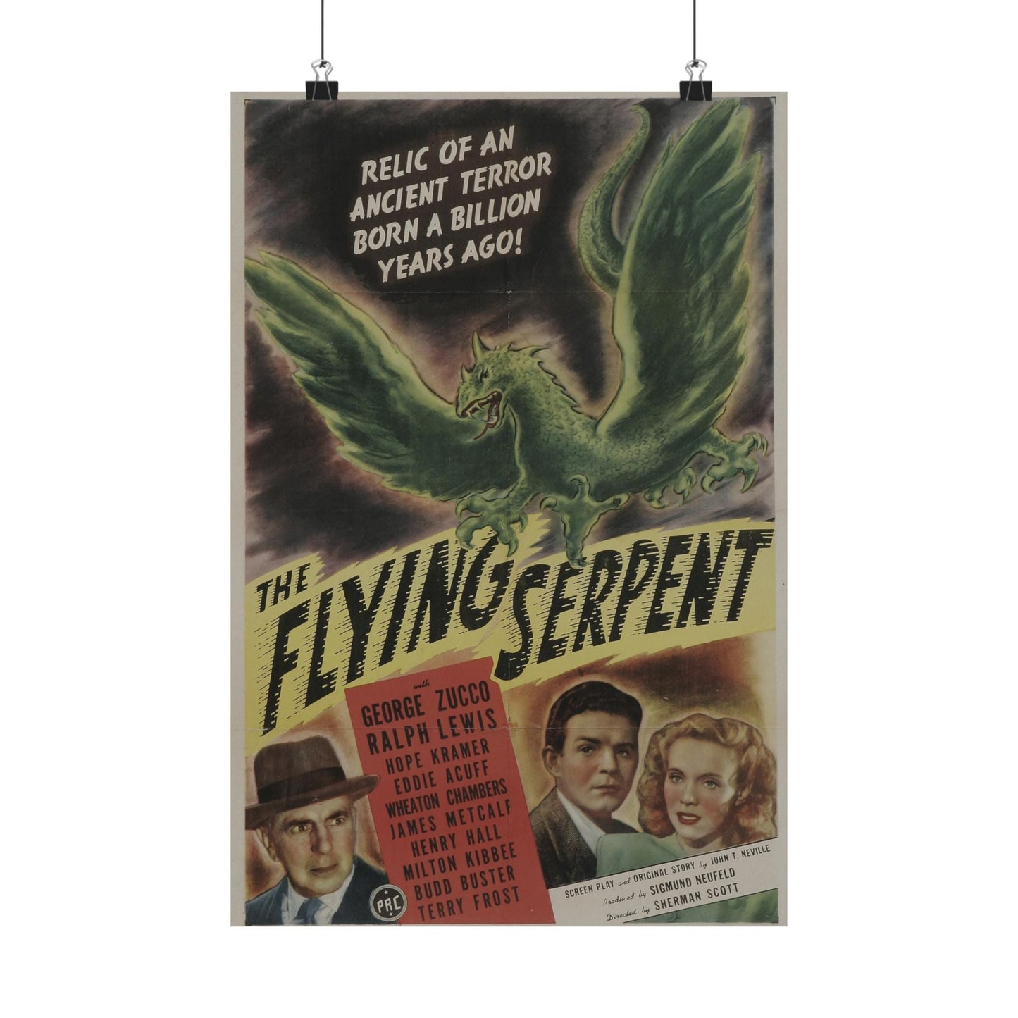 THE FLYING SERPENT 1946 - Paper Movie Poster-12″ x 18″-The Sticker Space