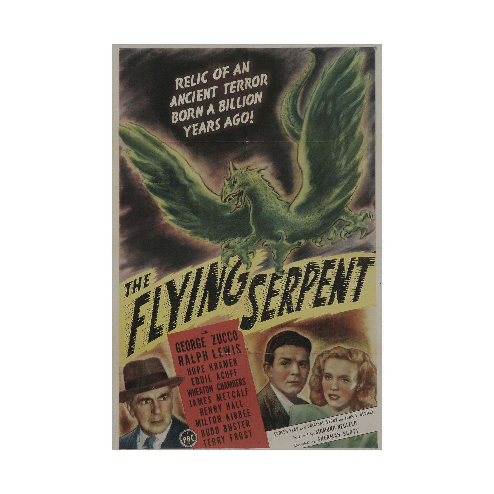 THE FLYING SERPENT 1946 - Paper Movie Poster-The Sticker Space