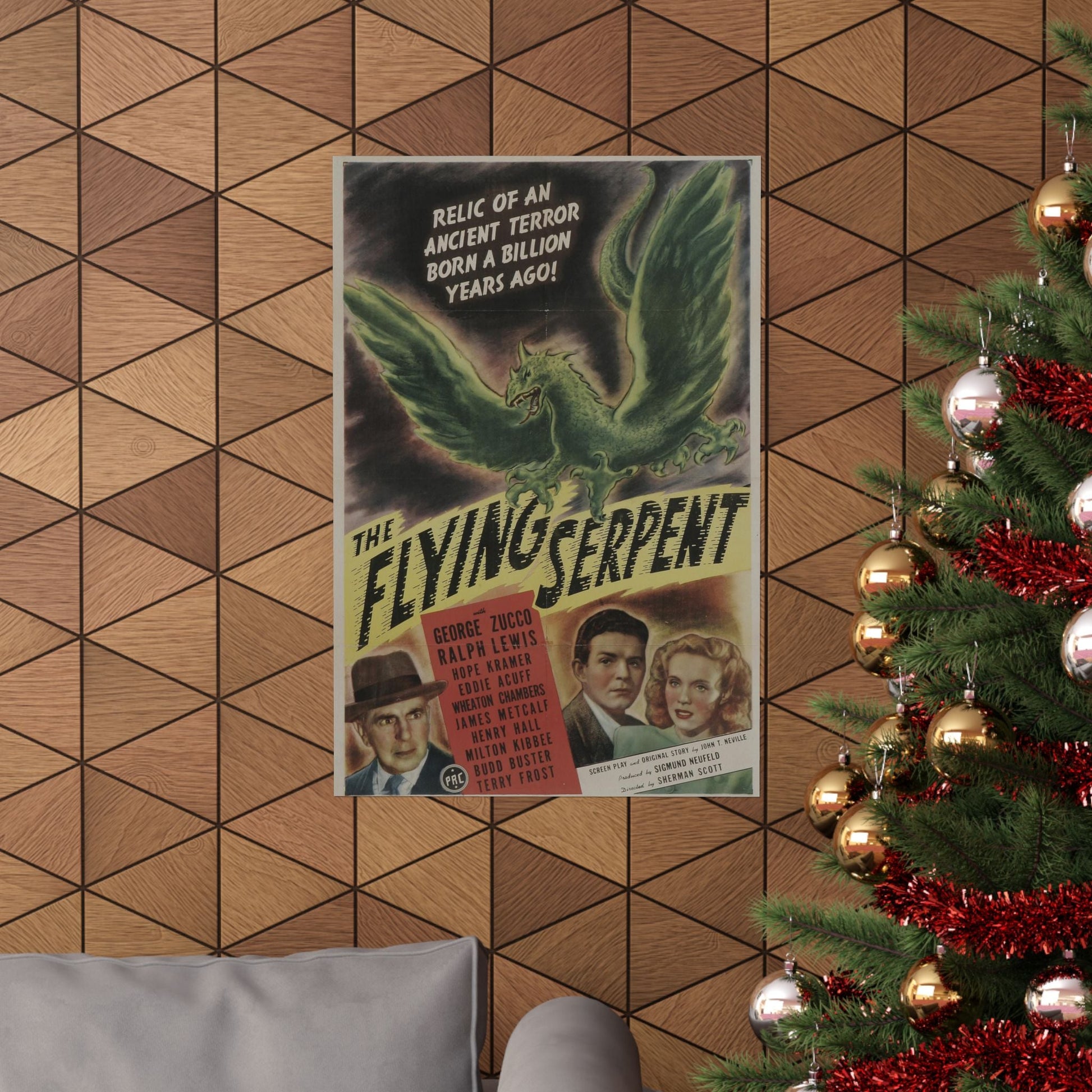 THE FLYING SERPENT 1946 - Paper Movie Poster-The Sticker Space