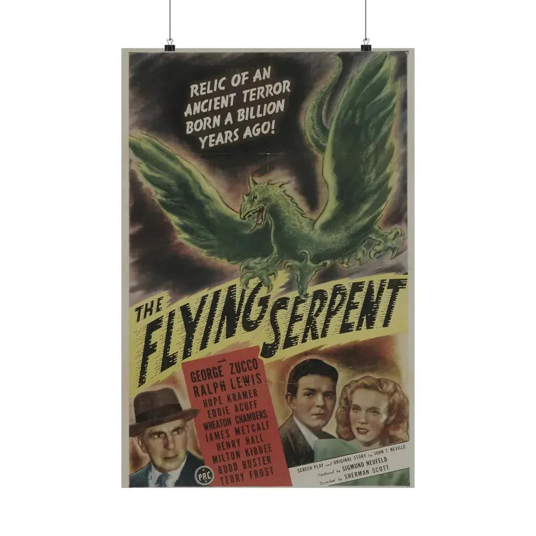 THE FLYING SERPENT 1946 - Paper Movie Poster 20″ x 30″ Matte - The Sticker Space