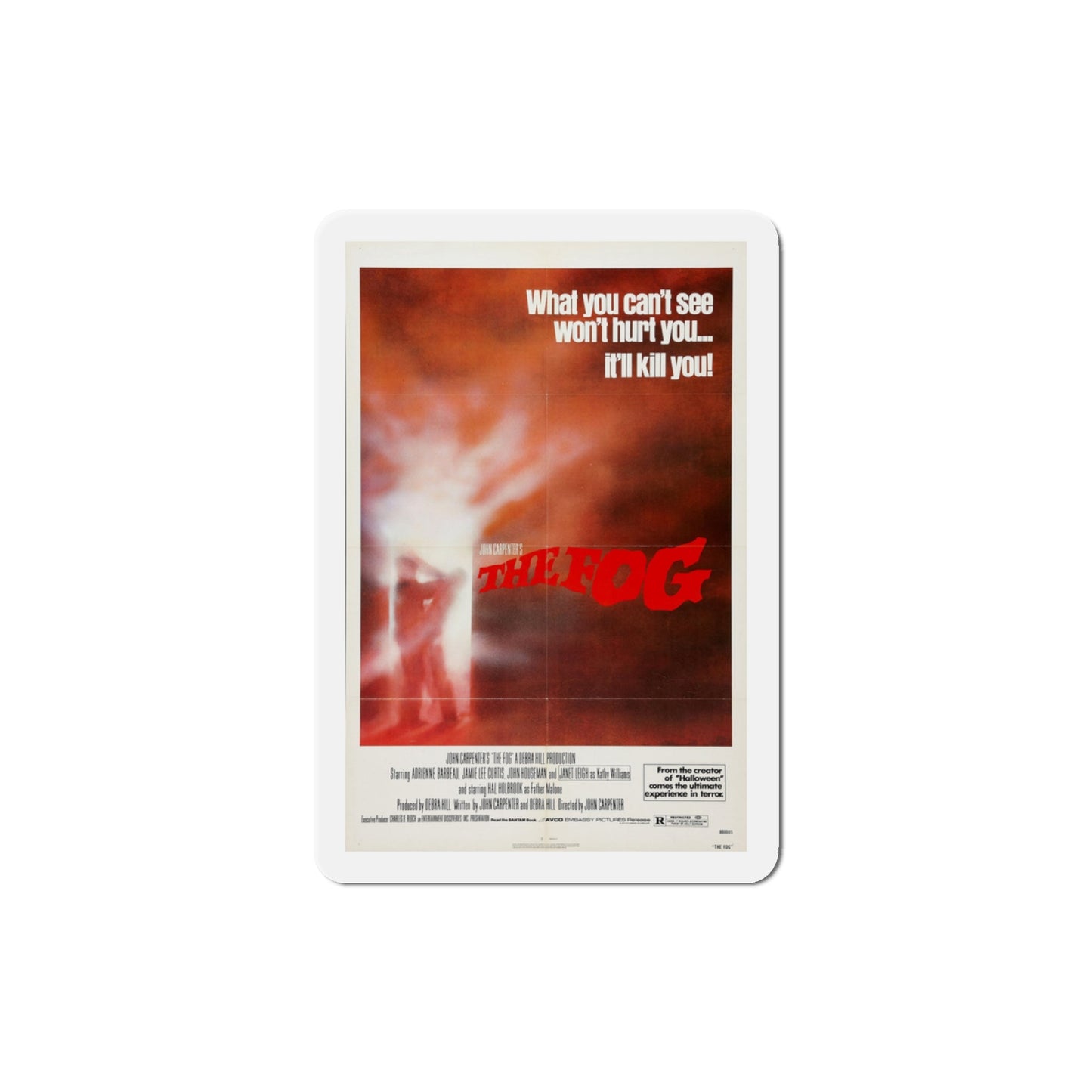 The Fog 1980 Movie Poster Die-Cut Magnet-3" x 3"-The Sticker Space