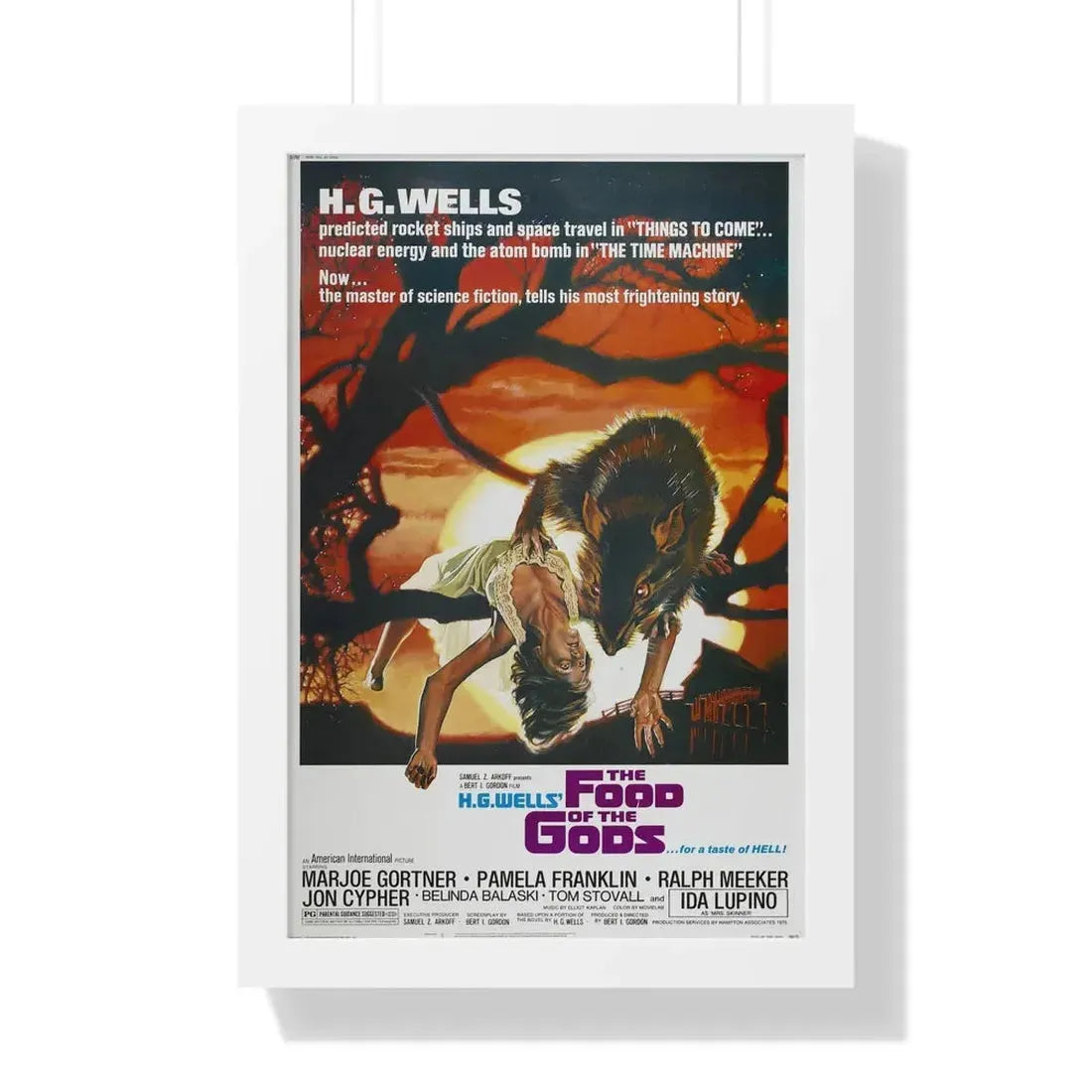 THE FOOD OF THE GODS 1976 - Framed Movie Poster 16″ x 24″ White - The Sticker Space