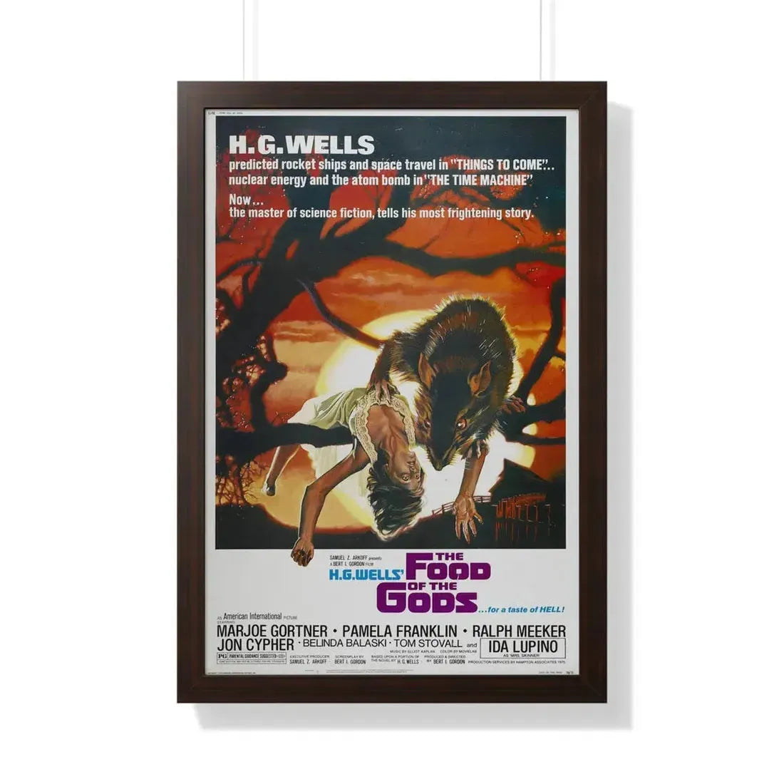 THE FOOD OF THE GODS 1976 - Framed Movie Poster 20" x 30" Walnut - The Sticker Space