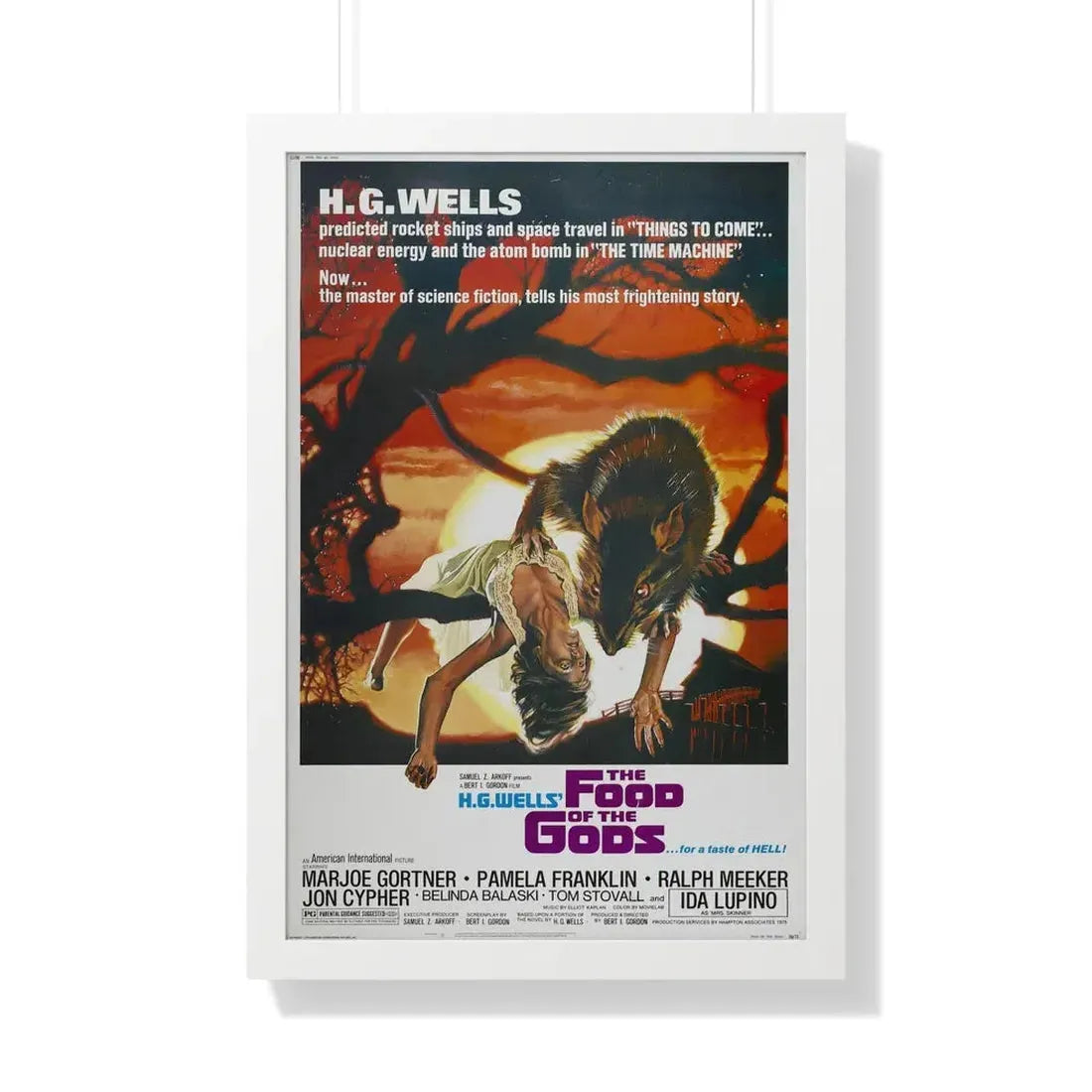 THE FOOD OF THE GODS 1976 - Framed Movie Poster 20" x 30" White - The Sticker Space