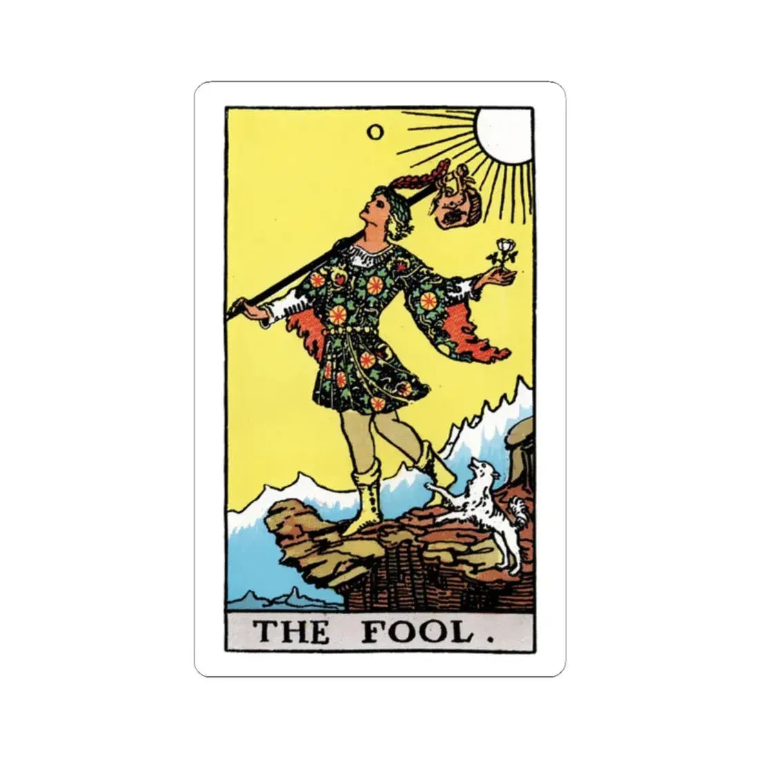The Fool (Tarot Card) STICKER Vinyl Kiss-Cut Decal 2 Inch White - The Sticker Space